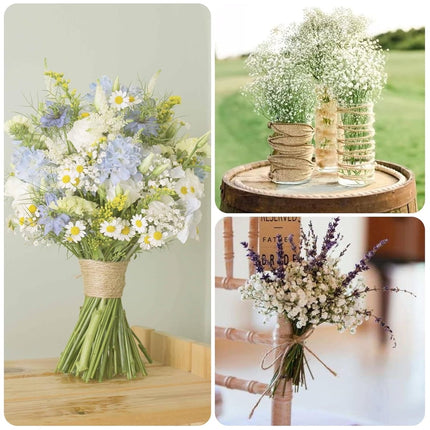 1 Rolls Floral Bind Wire Wrap Twine,Tutuviw Vine Wire Waterproof Paper Wrapped Rope Metal Wire for Flower Bouquets Flower Crowns, Artificial Flower Making, DIY Projects,Wedding Decorating (Brown) Light Brown.