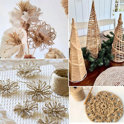 1 Rolls Floral Bind Wire Wrap Twine,Tutuviw Vine Wire Waterproof Paper Wrapped Rope Metal Wire for Flower Bouquets Flower Crowns, Artificial Flower Making, DIY Projects,Wedding Decorating (Brown) Light Brown.