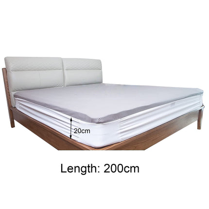 harmtty Bed Sheet Holder Elastic Non-slip Time Saving Fully-encased Design Sheet Fixing 360 Degree Surround Sheet Fastening Cover for Bedroom White.