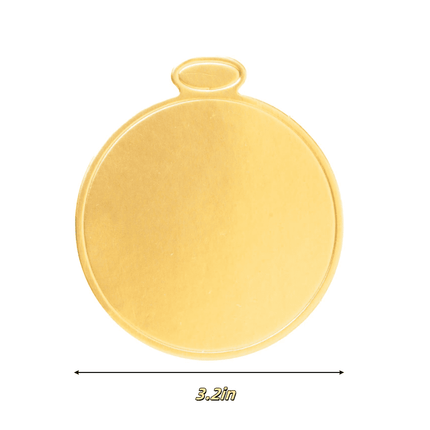 Gold Round Cake Base,Set of 50 Durable Round Mini Dessert Boards,QZS Portable Mousse Base,Mousse Paper Board,Cupcake Trays for Dessert Display.3.2In 3.2" x 3.2".