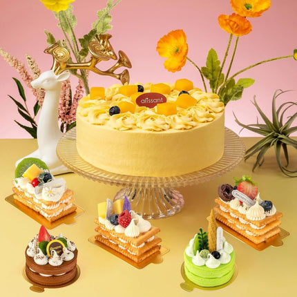 Gold Round Cake Base,Set of 50 Durable Round Mini Dessert Boards,QZS Portable Mousse Base,Mousse Paper Board,Cupcake Trays for Dessert Display.3.2In 3.2" x 3.2".