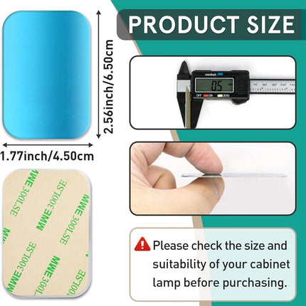 Under Cabinet Lights Magnetic Stickys,Tutuviw 12 Pcs Replacement Magnetic Strips with Adhesive Backing for Cabinet Lighting,Iron Sheet Sticky Adhesive Metal Plates for Magnetic Mounts.