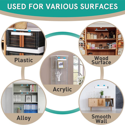 Under Cabinet Lights Magnetic Stickys,Tutuviw 12 Pcs Replacement Magnetic Strips with Adhesive Backing for Cabinet Lighting,Iron Sheet Sticky Adhesive Metal Plates for Magnetic Mounts.