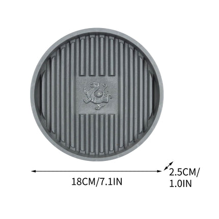 10 Inch Plant Saucer Tray,Decorative Flower Pot Drip Tray, Non-Slip Water Catch Basin for Indoor/Outdoor Potted Plants - Leak Proof Plant Mat for Furniture Protection Gray.