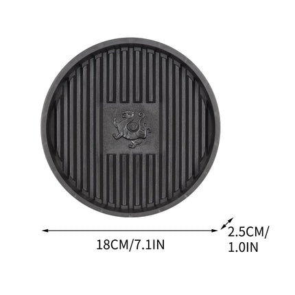 10 Inch Plant Saucer Tray,Decorative Flower Pot Drip Tray, Non-Slip Water Catch Basin for Indoor/Outdoor Potted Plants - Leak Proof Plant Mat for Furniture Protection Gray.