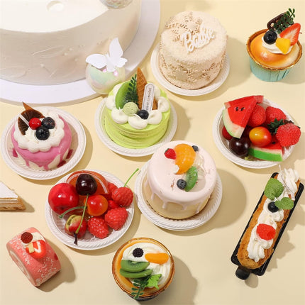 Dessert Paper Plates,Tutuviw 50 Count 4 Inch Mini Disposable Starch Plates,Heavy Duty Uncoated Plates,Round Cake Appetizer Dinner Paper Plates for Holiday Wedding Graduation Christmas Party, White.
