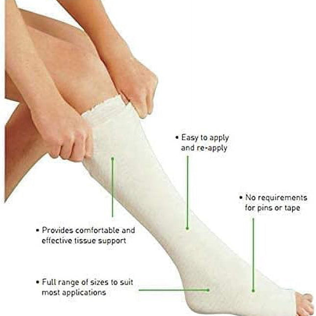 Elastic Tubular Support Bandage Size : (G) 11.5 cm x 5 mtr - for Large Knee Support Bandage - Large Thigh Natural Color..