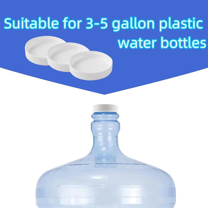 Tutuviw 6 Pack 53mm Reusable Water Jug Caps,Threaded/Screw-On Caps,Non-Spilling Lids for 3 and 5 Gallon Water Jug,Water Bottle Cover Screw Top,Plastic Water Bottles Replacement Lids,White.