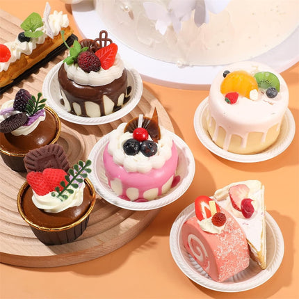 Tutuviw 50 Count 4 Inch Small Paper Plates,Round Paper Starch Plates,Heavy Duty Paper Starch Plates,Mini Disposable Party Bowls Bulk for Dessert,Cake,Appetizer,Dinner(White).