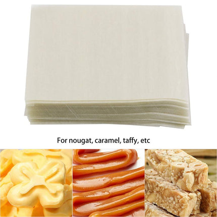 Edible Glutinous Rice Paper Tutuviw 1200Pcs Candy Coated Wrapping Paper Edible Candy Wrappers Sheets,Edible Wafer Paper,Transparent Rice Paper for Homemade Tanghulu Wrapper (2.6x3.2in).