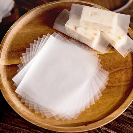 Edible Glutinous Rice Paper Tutuviw 1200Pcs Candy Coated Wrapping Paper Edible Candy Wrappers Sheets,Edible Wafer Paper,Transparent Rice Paper for Homemade Tanghulu Wrapper (2.6x3.2in).