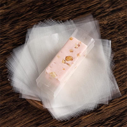 Edible Glutinous Rice Paper Tutuviw 1200Pcs Candy Coated Wrapping Paper Edible Candy Wrappers Sheets,Edible Wafer Paper,Transparent Rice Paper for Homemade Tanghulu Wrapper (2.6x3.2in).