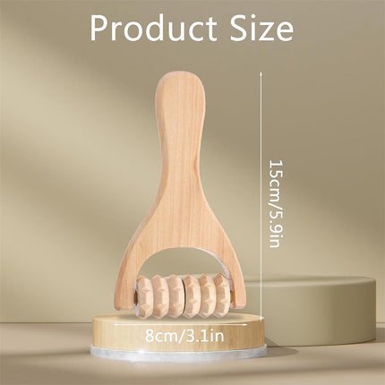 Wooden Massage Roller,Tutuviw 4 Pcs Portable Hand Roller Massagers,Wood Therapy Massages Roller Stick,Muscle Back Neck Shoulder Legs Massages Rollers for Gym Studio Office Home.