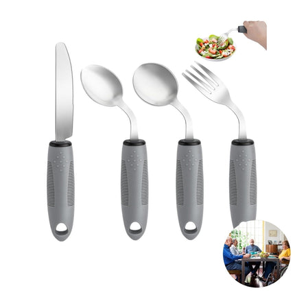 Special Supplies Adaptive Utensils,QZS Parkinsons Utensils for Tremors and Parkinsons Patients,Easy Grip Weighted Silverware for Hand Tremors.