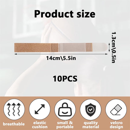 Hook and Loop Finger Wrap,Tutuviw 10 Pcs Washable and Reusable Buddy Straps for Fingers,Buddy Tape Finger Straps,Toe Separator for Bunion,Finger Brace for Injured/Jammed/Trigger Finger Support(Black) Skin.