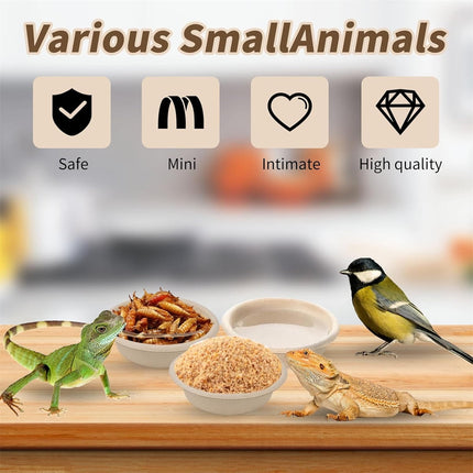 Tutuviw Biodegradable Disposable Paper Pet Bowls Bulk,100Pcs 1OZ Paper Feeding Cups,Sturdy and Leakproof Feeder Dish,Non-Toxic Food and Water Dishes for Lizards/Spiders/Reptiles/Small Dogs/Cats.