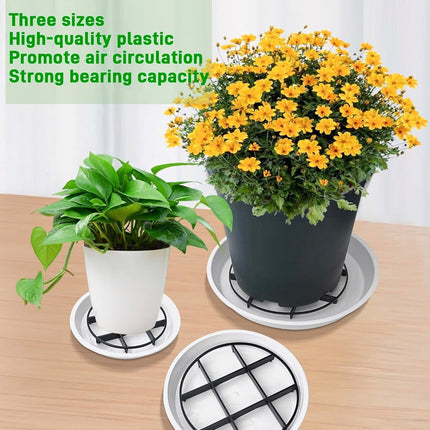 Plant Saucer Drainage Rack Stand,Tutuviw 21Pcs 3 Size Flower Pot Level Feet Elevator Support Holder,Plant Stands for Flower Pot Prevention Drainage,Reusable Mesh Pad,Raises Protector Plant Trivet.