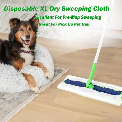 QZS Dry Sweeping Cloths,9.8x17.3In Disposable Dry Mop Refills Floor Cloths for Home,Hardwood Floor Dust and Cleaning,30Pack.