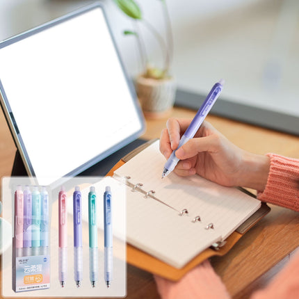 4 PCS Erasable Pens - 0.5mm Press Rub Out Gel Pens with Eraser Clear, Heat Friction Markers, Make Mistakes Disappear, for Drawing Writing Planner and Note Marking(A,Black) Black.