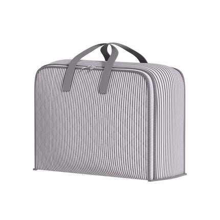Heavy Duty Storage with Reinforced Handles, Extra Large Storage Bags, Clothes Tote Bag, Thickened Double Zipper, Space Saving Travel, Collapsible and Space-Saving, Full Opening Design (Medium Size) Gray.
