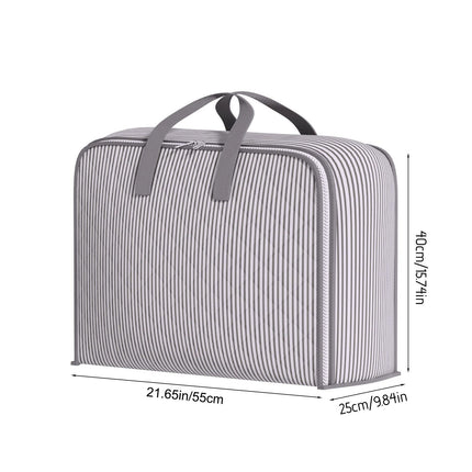 Heavy Duty Storage with Reinforced Handles, Extra Large Storage Bags, Clothes Tote Bag, Thickened Double Zipper, Space Saving Travel, Collapsible and Space-Saving, Full Opening Design (Medium Size) Gray.