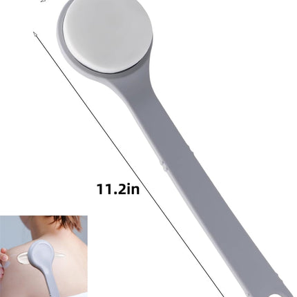 QZS Back Lotion Applicator,11.2x3in Reusable Back Sunscreen Applicator for Home,Portable Gray Body Lotion Brush for Sunscreen,Cream.