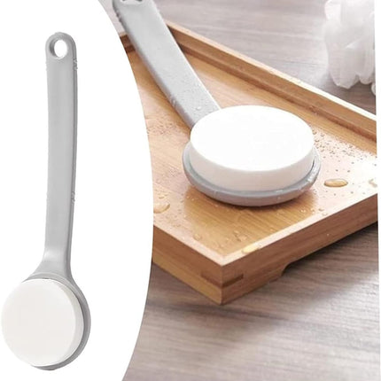 QZS Back Lotion Applicator,11.2x3in Reusable Back Sunscreen Applicator for Home,Portable Gray Body Lotion Brush for Sunscreen,Cream.