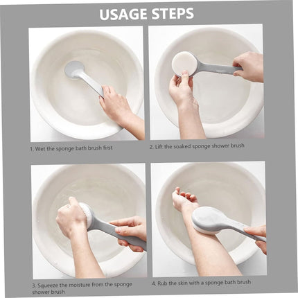 QZS Back Lotion Applicator,11.2x3in Reusable Back Sunscreen Applicator for Home,Portable Gray Body Lotion Brush for Sunscreen,Cream.