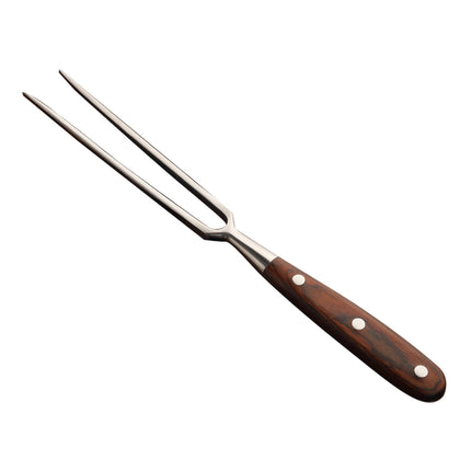 Stainless Steel Carving Fork with Redwood Handle, 11.8" Barbecue Fork Cutting Fork, Grilling Tools Meat Fork for Chicken Turkey Beef（B） B.