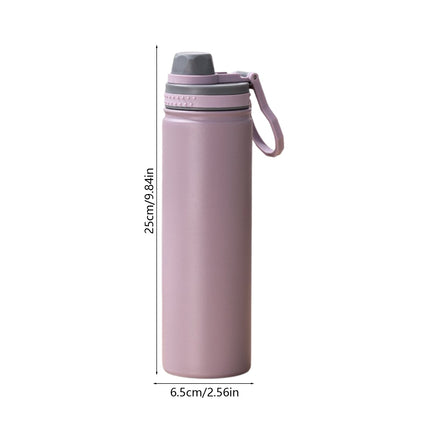 Insulated Water Bottle, Stainless Steel Vacuum Insulated Water Bottle, Sport Bottle with Leak Proof Lid and Handle, Space Kettle Men and Women, Large Capacity Sports Water Bottle Purple.