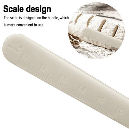 Bread Lame Dough Scoring Tool, Hand Crafted Sourdough Scorer Knife, Razor Blade Cutter Slashing Tool for Bread Making, European Flower Patterns Booklet, Homemade Kitchen Baking White.