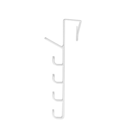 5 Layers Over the Door Hook, Hanging Clothes Rack, Organizer Rack, Hanger Backpack Handbag Door Hook, Hat Storage Rack, Strong Load-Bearing and Durable, Stylish and Practical White.