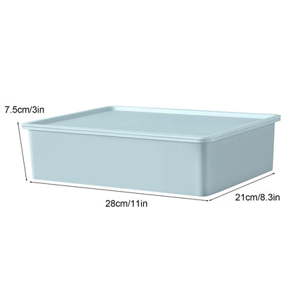 Sock Underwear Drawer Organzier Divider, 15 Compartments Removable Divided Plastic Storage Bin with Lid, Storage Organizer Sock Holders Organizers for Scarves Ties Belts(White) Blue.
