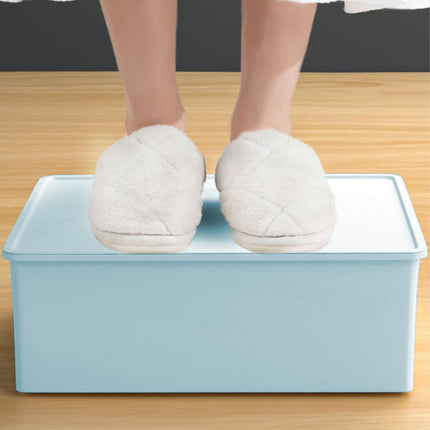Sock Underwear Drawer Organzier Divider, 15 Compartments Removable Divided Plastic Storage Bin with Lid, Storage Organizer Sock Holders Organizers for Scarves Ties Belts(White) Blue.