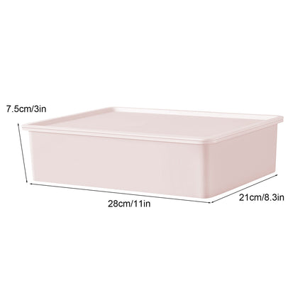 Sock Underwear Drawer Organzier Divider, 15 Compartments Removable Divided Plastic Storage Bin with Lid, Storage Organizer Sock Holders Organizers for Scarves Ties Belts(White) Pink.