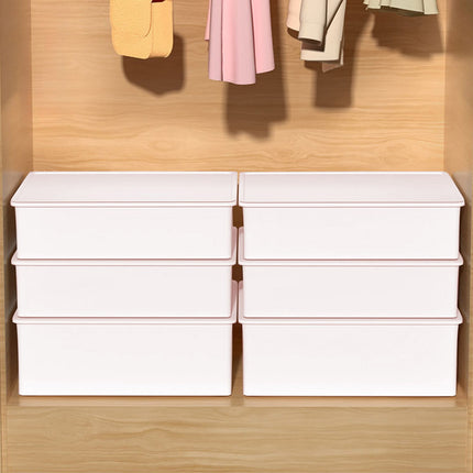 Sock Underwear Drawer Organzier Divider, 15 Compartments Removable Divided Plastic Storage Bin with Lid, Storage Organizer Sock Holders Organizers for Scarves Ties Belts(White) Pink.