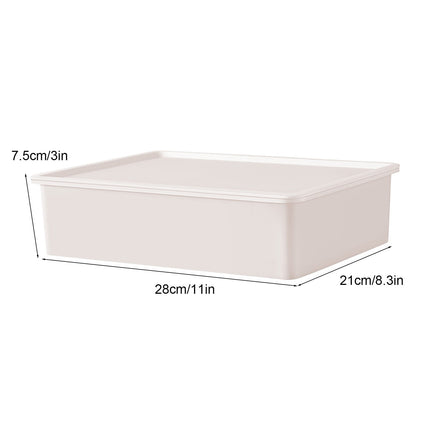 Sock Underwear Drawer Organzier Divider, 15 Compartments Removable Divided Plastic Storage Bin with Lid, Storage Organizer Sock Holders Organizers for Scarves Ties Belts(White) White.