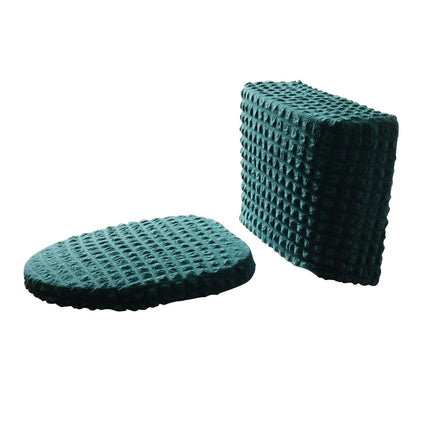 Toilet Lid Cover and Toilet Tank Cover Stretch Toilet Covers Set for Bathroom, Split Toilet Cover, Polyester Spandex Fabric, Machine Washable, with Elastic Bottom, All Season Household Orange.