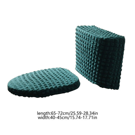 Toilet Lid Cover and Toilet Tank Cover Stretch Toilet Covers Set for Bathroom, Split Toilet Cover, Polyester Spandex Fabric, Machine Washable, with Elastic Bottom, All Season Household Orange.