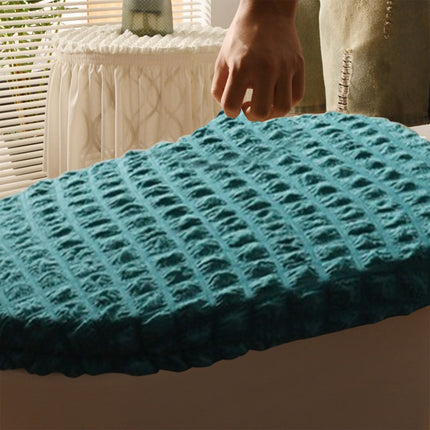 Toilet Lid Cover and Toilet Tank Cover Stretch Toilet Covers Set for Bathroom, Split Toilet Cover, Polyester Spandex Fabric, Machine Washable, with Elastic Bottom, All Season Household White.