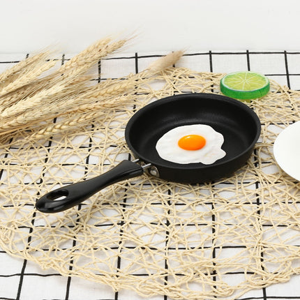 One Egg Frying Pan, Mini Frying Eggs Pan, Mini Fry Frying Pan, Single Egg Durable Small Pan with Handle, Heat Resistant Non Stick Pot, Portable Pan, Mini Cookware, Non-Stick Pancake Omelet Black.