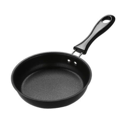 One Egg Frying Pan, Mini Frying Eggs Pan, Mini Fry Frying Pan, Single Egg Durable Small Pan with Handle, Heat Resistant Non Stick Pot, Portable Pan, Mini Cookware, Non-Stick Pancake Omelet Black.