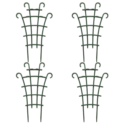 4 Pcs Trellis for Potted Plants, Stackable Small Indoor Plant Trellis for Climbing Plants, Climbing Pergola Plant Flower Stand, Outdoor for Vine Ivy Hoya Houseplants Flower Plant Support Green.