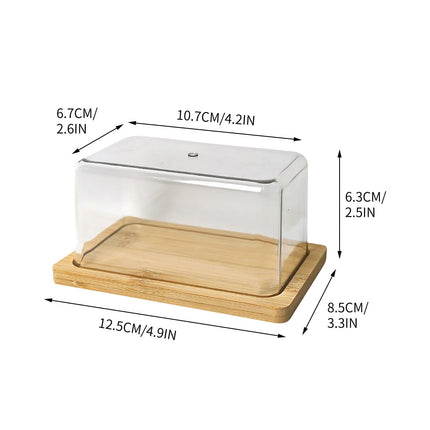 Glass Butter Dish with Airtight Lid, Keeps Butter Soft, Countertop and Refrigerator Door Shelf, Butter Tray with Lid Fridge, Butter Holder, Covered Butter Dishes, Cheese Freezer Preservation Box Multicolor.