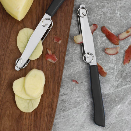 Quick Slicing Knife, Magic Fruit Vegetable Peeler Peeling Slicing Knife, Multifunctional Stainless Steel Fruit Slicer, for Vegetables, Julienne Peeler Vegetable Peeler Slicer, Kitchen Tool Multicolor.