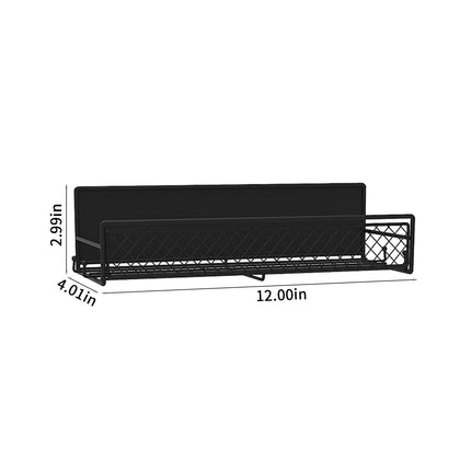 Magnetic Spice Rack for Refrigerator, Metal Strong Magnet Shelf, Space Saving Spice Organizer, Home Kitchen Storage Rack, Movable Magnetic Basket for Fridge Microwave Washing Machines Black.