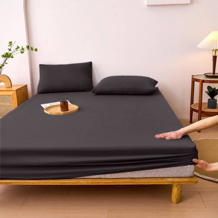 \u200b\u200bNon-Sliping Bedding Twin Fitted Sheet,Soft Elastic Fiber Bed Sheets With Deep Pocket,Machines Washable,Shrinkage And Fade Resistants 140x200x30cm Green.