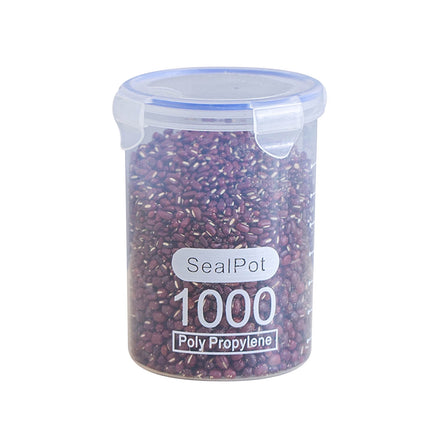Clear Sealed Food Containers, 800ml Plastic Stackable Leakproof Storage Jar with Locking Lid, Kitchen Gadget for Rice Beans Storage C.