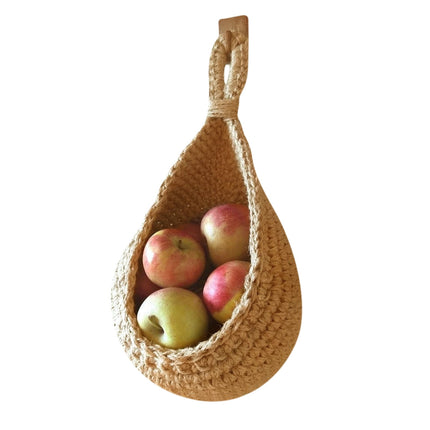 Hanging Wall Basket, Teardrop Hanging Baskets with Hanging Ring for Home Indoor Decoration, Hanging Plant Pot Holder, Vegetable Fruit Storage Baskets for Kitchen Wall Restaurant Balcony Garden F.