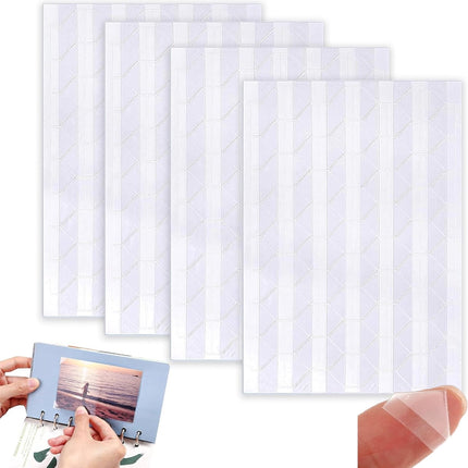 Tutuviw 408 Pcs Clear Photo Corners Stickers Self-Adhesive Photo Corners Lens Photo Corner Sticker for DIY Scrapbooking, Memory Books Journal and Picture Album (Clear, 4 Sheet).